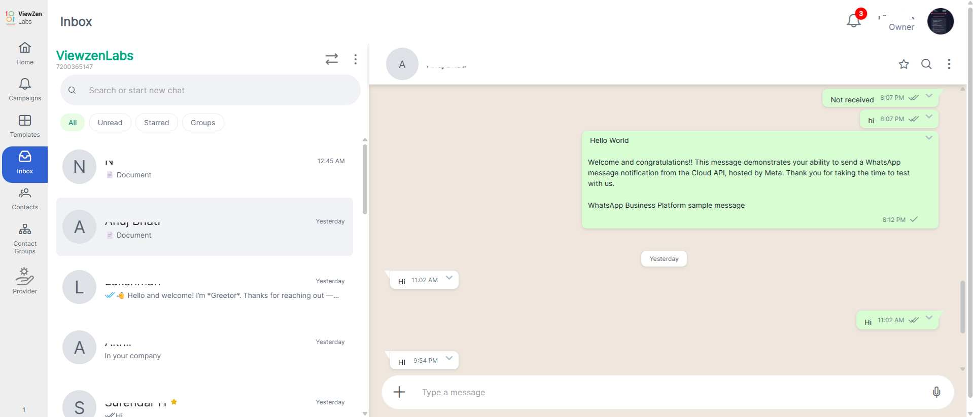 WhatsApp Messaging Platform